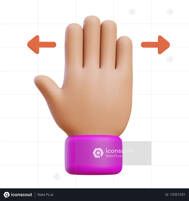 Geste der ausgebreiteten Hand  3D Icon