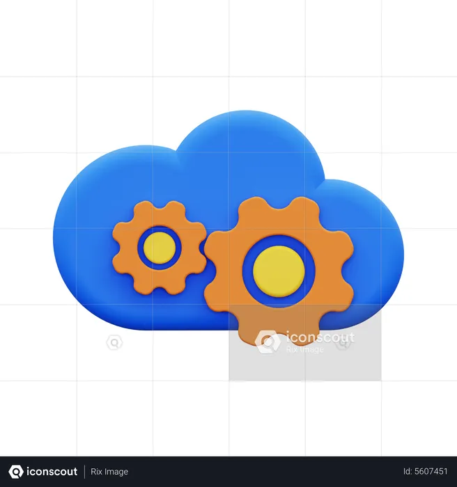 Gestion du cloud  3D Icon