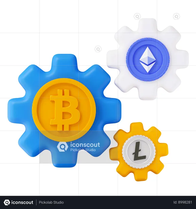 Gestión criptográfica  3D Icon