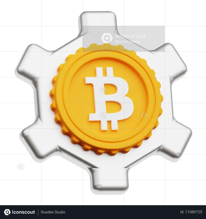 Gestion des bitcoins  3D Icon