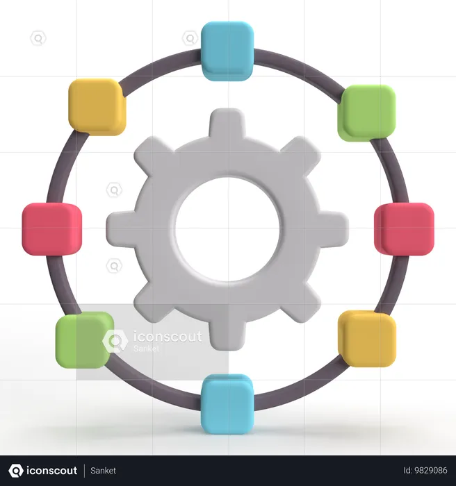 Gestión de configuración  3D Icon