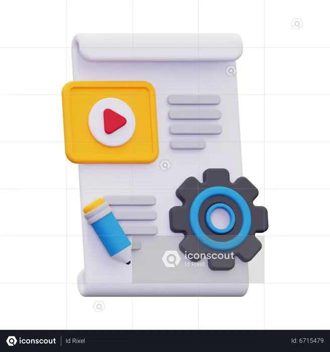 Gestión de contenido  3D Icon