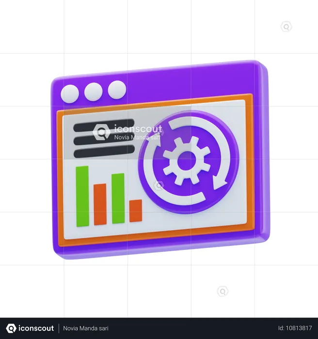 Gestión de datos  3D Icon