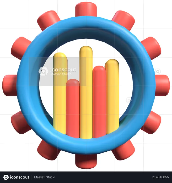 Gestión de datos  3D Illustration