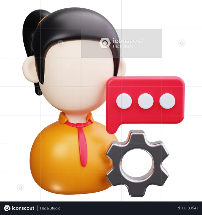 Gestión de empleados  3D Icon