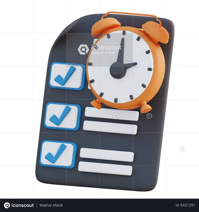 Gestión de horarios  3D Icon