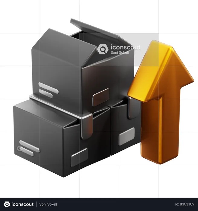 La gestión del inventario  3D Icon