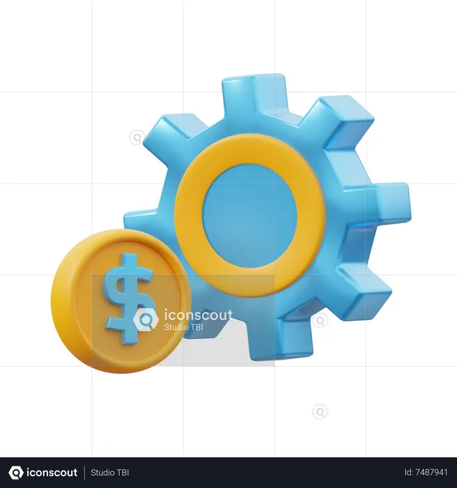 Gestión del dólar  3D Icon