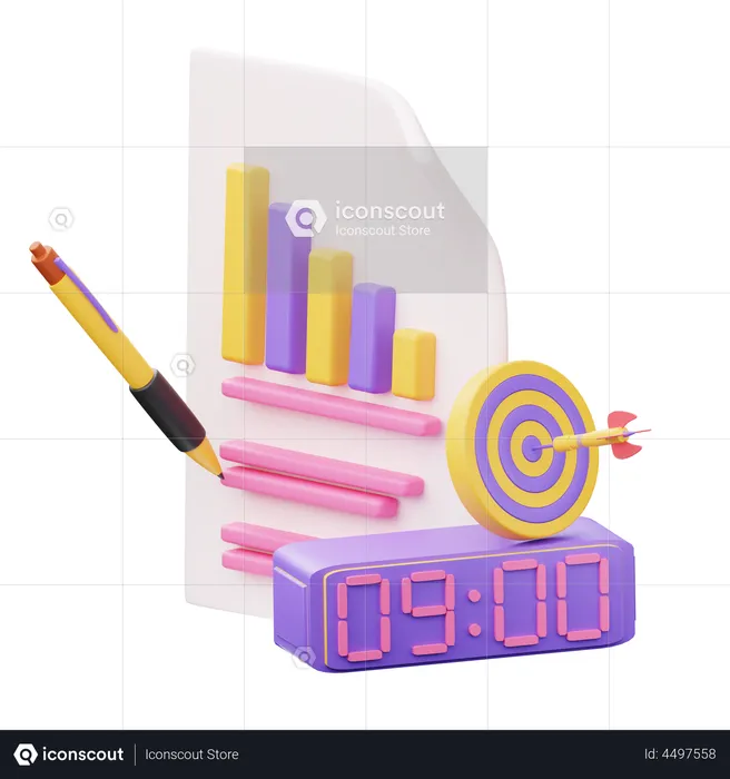 Gestión del tiempo  3D Illustration