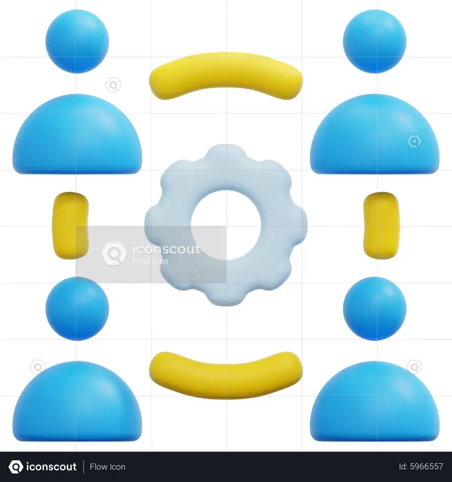 Gestion d'équipe  3D Icon