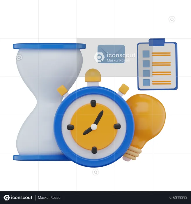 Gestion du temps  3D Icon