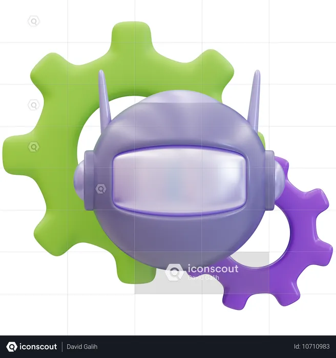 Gestion robotique  3D Icon