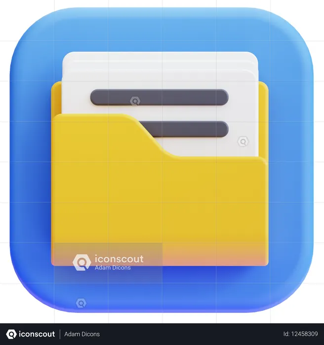 Gestionnaire de fichiers  3D Icon