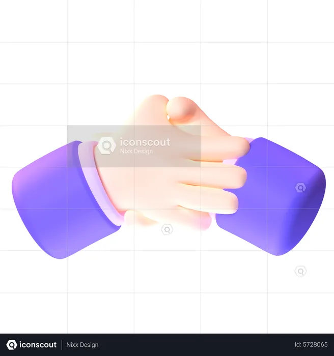 Gesto de aperto de mão  3D Icon