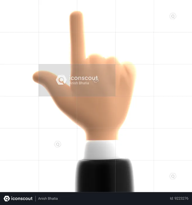 Gesto de señalar con la mano  3D Icon