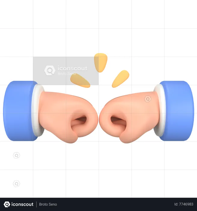 Gesto de mão brofista Emoji 3D Icon