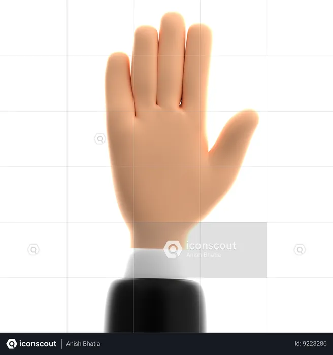 Gesto de chocar los cinco con la mano  3D Icon