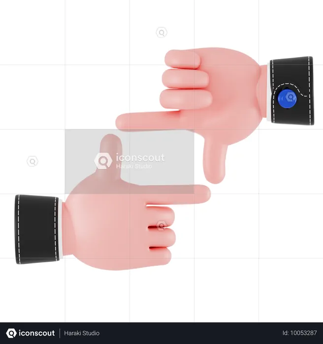 Gesto de la mano enmarcando  3D Icon