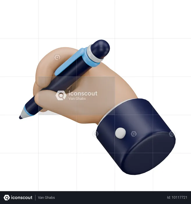 Escribir gesto con la mano  3D Icon