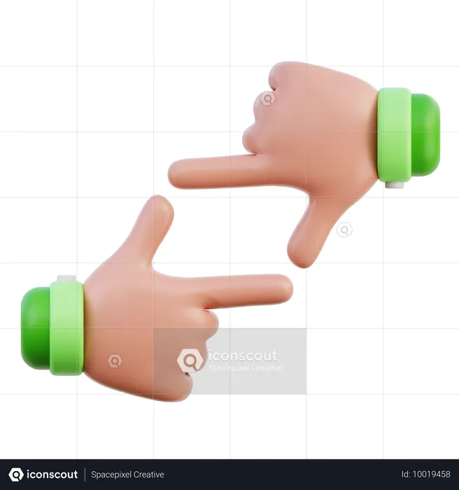 Gesto de la mano del marco  3D Icon