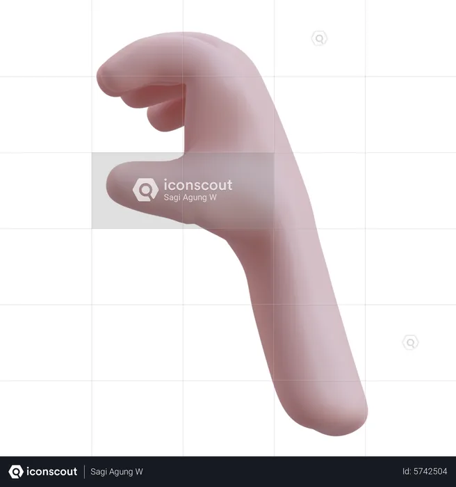 Sosteniendo el gesto de la mano  3D Icon