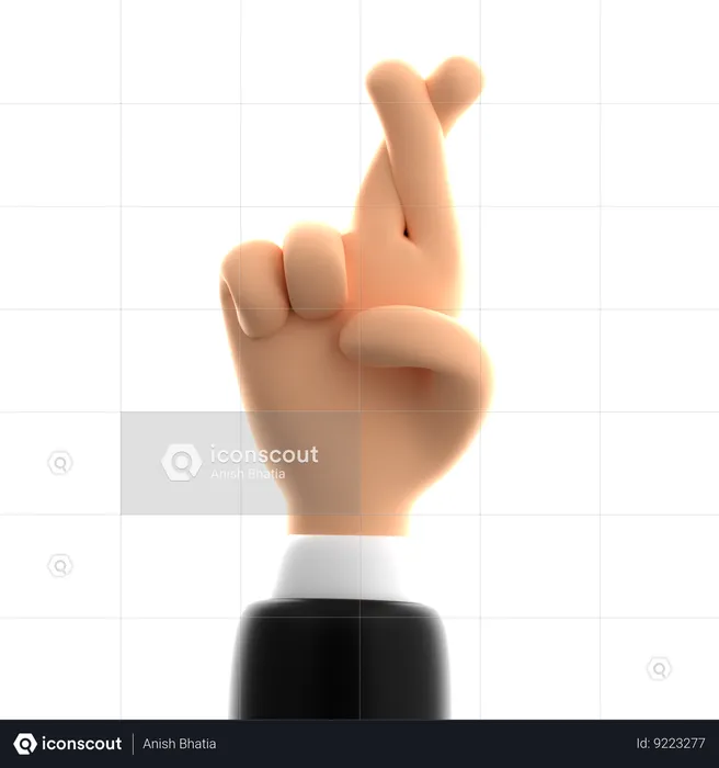 Gesto con la mano cruzada  3D Icon