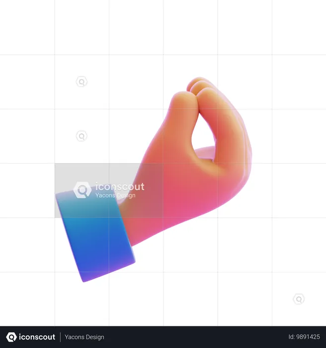 Gesto de pellizco con la mano  3D Icon