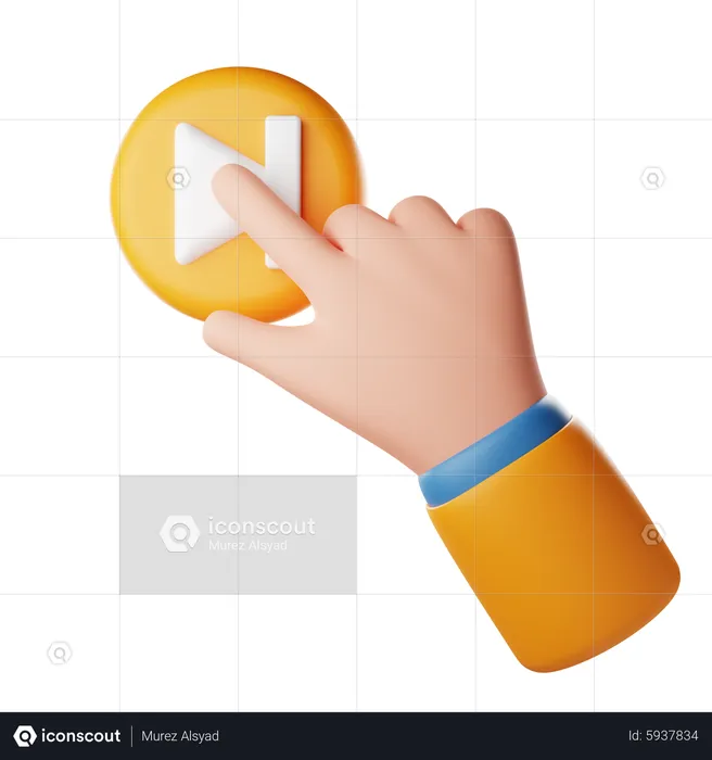 Tocar el gesto de la mano hacia adelante  3D Icon