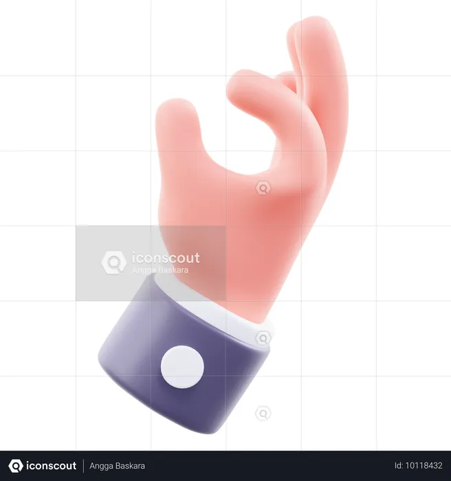 Pequeño gesto con la mano  3D Icon