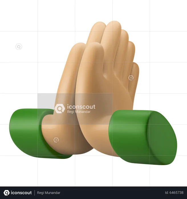 Perdonar gesto de la mano  3D Icon