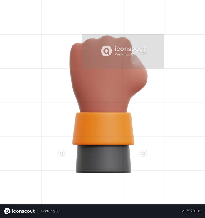 Gesto de la mano del puño Emoji 3D Icon