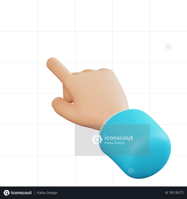 Gesto de la mano señalando  3D Icon