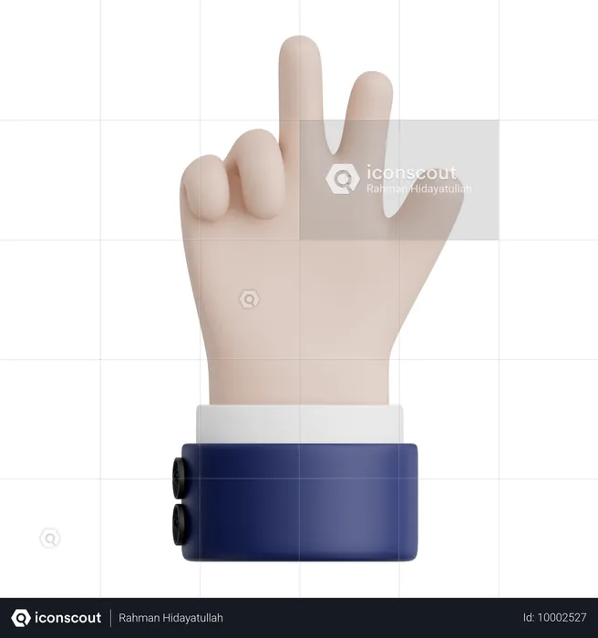 Gesto con la mano, signo  3D Icon