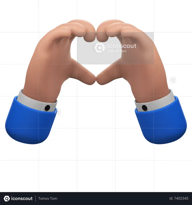 Gesto de manos de amor  3D Icon