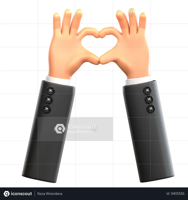 Gesto de mão amor  3D Icon