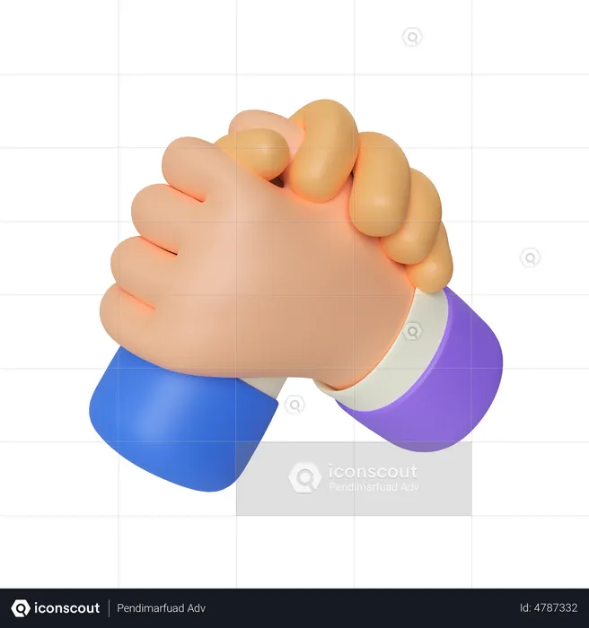 Gesto de mão de queda de braço  3D Icon