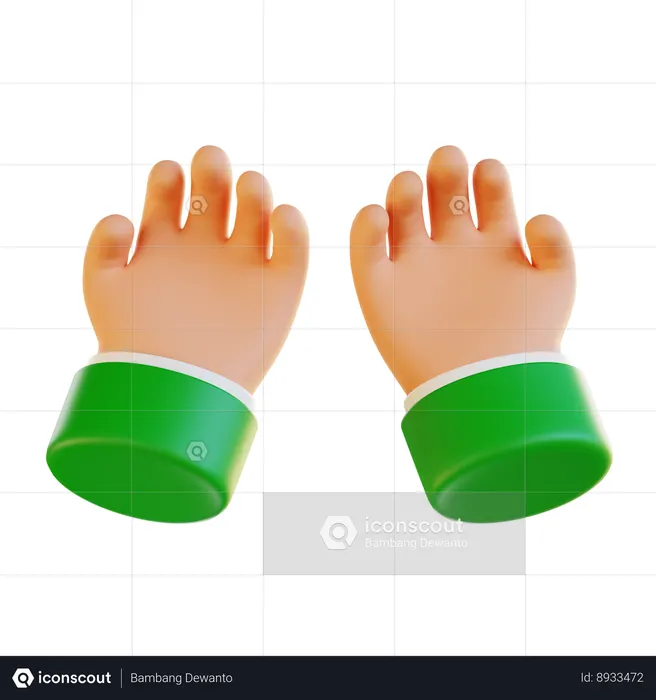 Gesto de oração  3D Icon