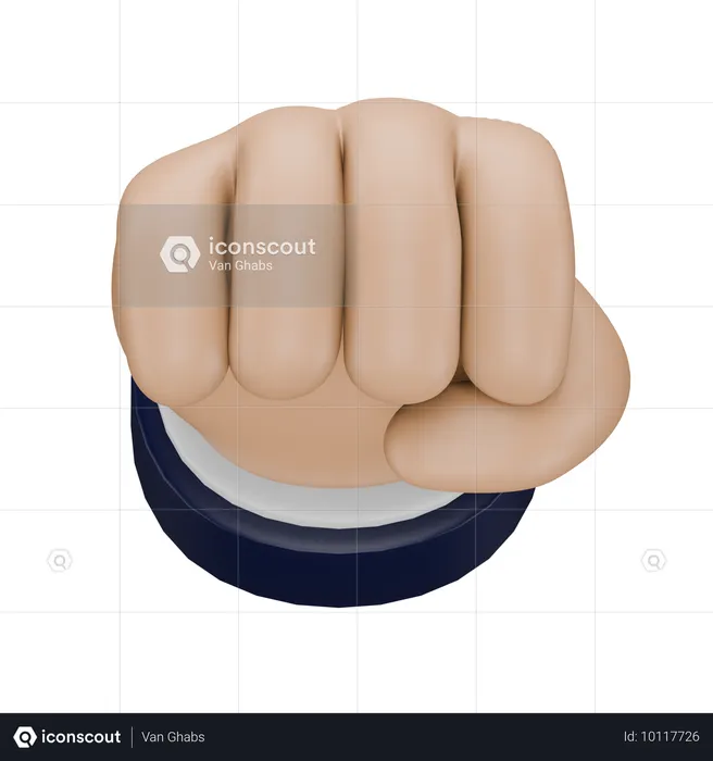 Gesto de punho  3D Icon