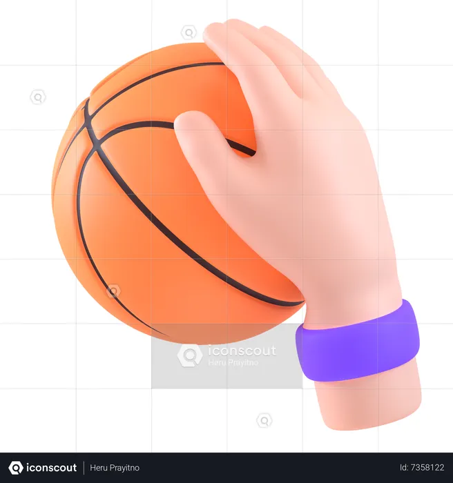 Gesto de regate de baloncesto  3D Icon