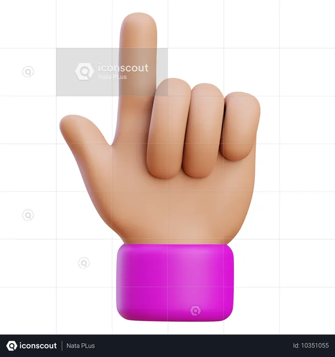 Gesto de señalar con la mano  3D Icon