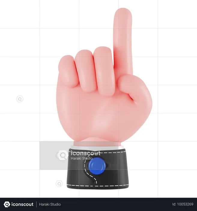 Gesto de señalar con la mano  3D Icon