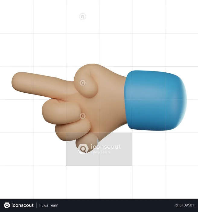 Gesto de señalar con la mano  3D Icon