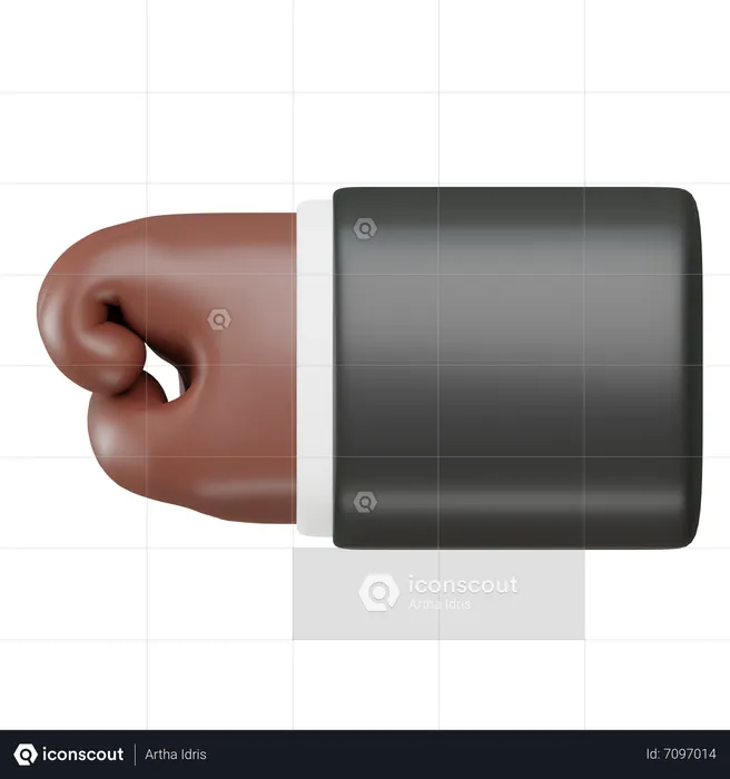 Gesto de soco com a mão  3D Icon