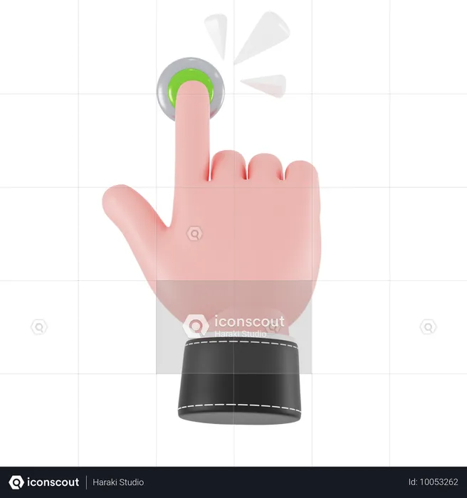 Toque el gesto de la mano  3D Icon