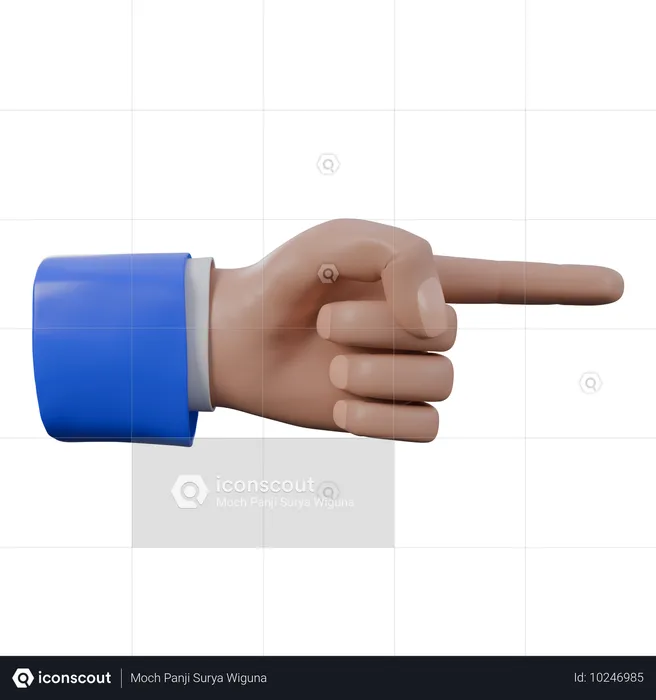 Gestos con la mano derecha para señalar  3D Icon