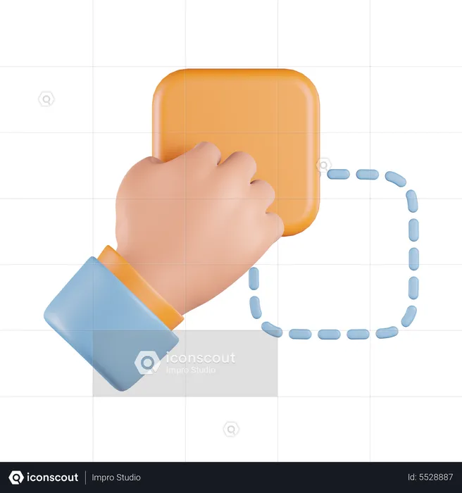 Gesture Drag And Drop  3D Icon