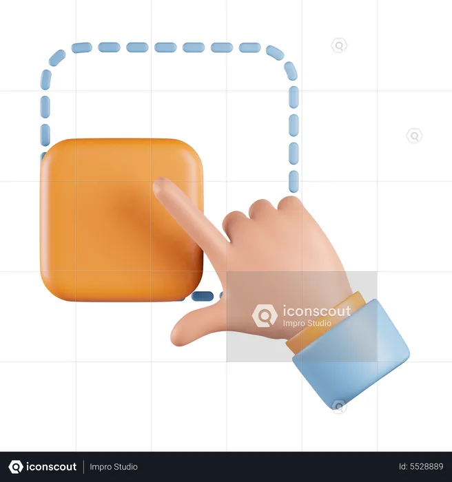 Gesture Scale Up Object  3D Icon