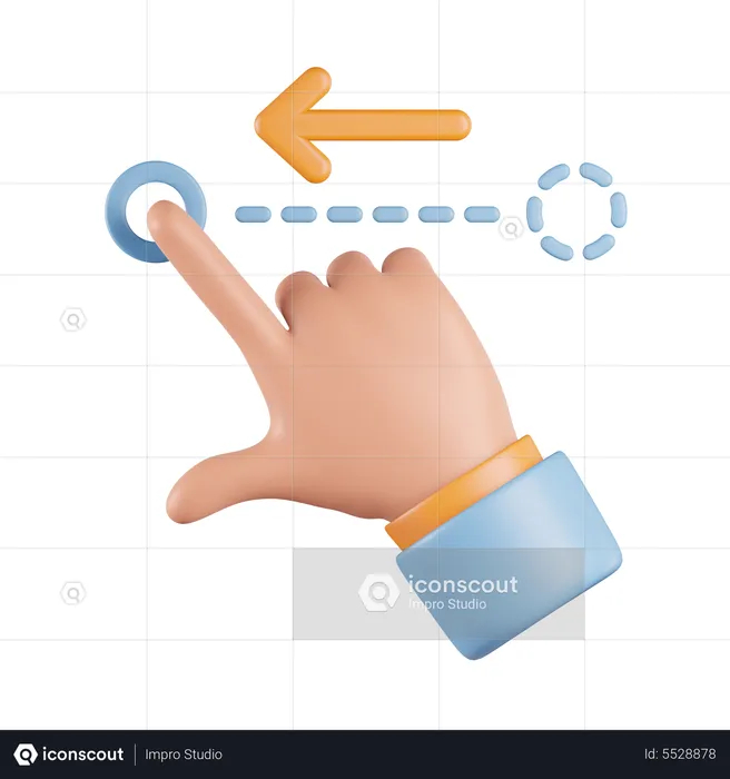 Gesture Swipe Left  3D Icon