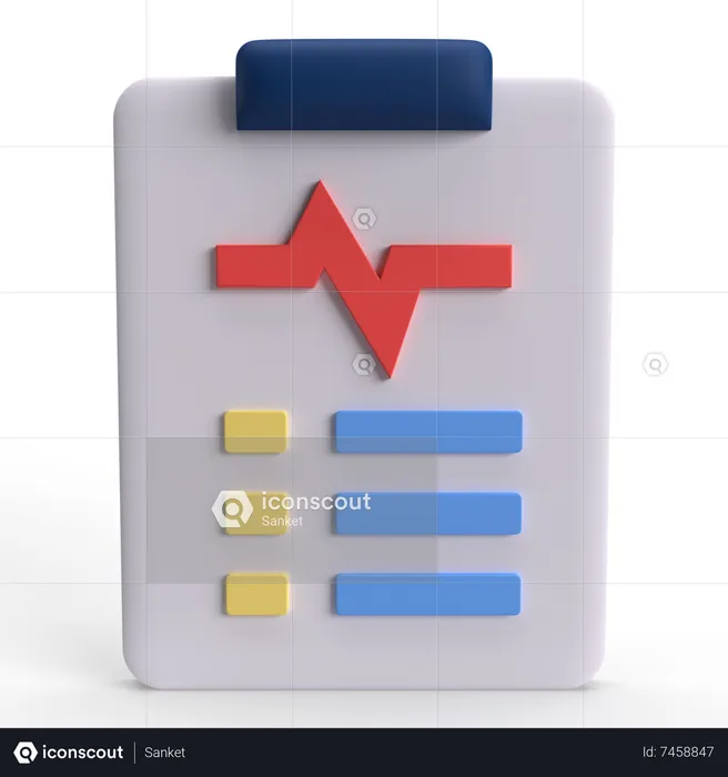 Gesundheitsbericht  3D Icon