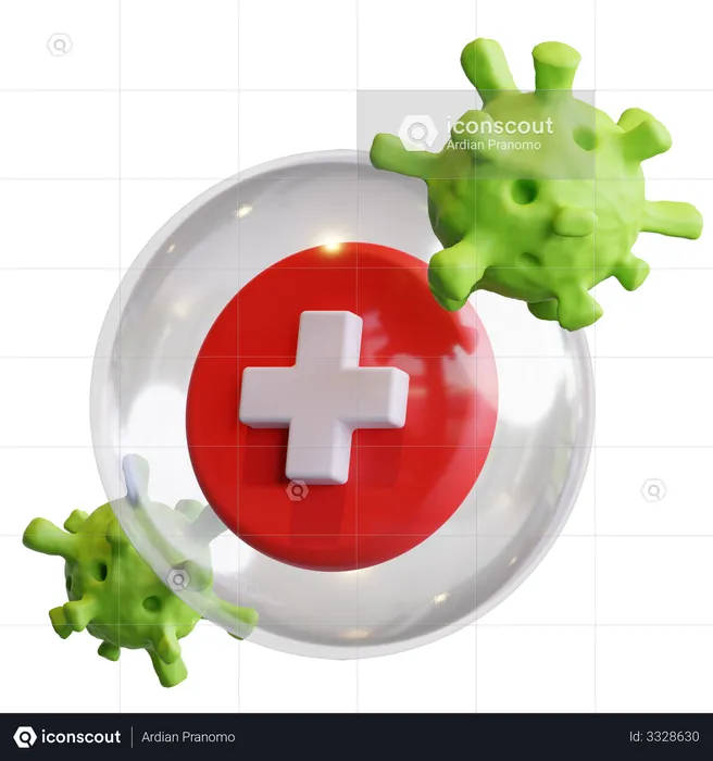 Gesundheitsschutz  3D Illustration